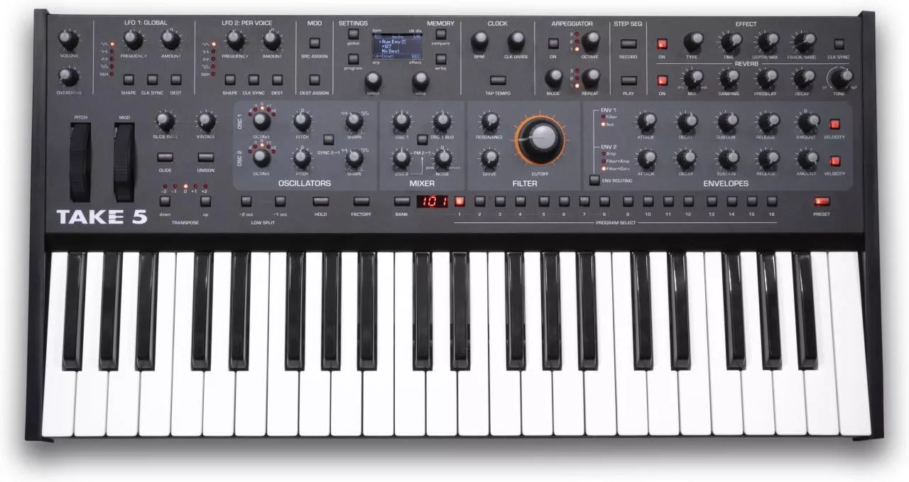 Аналоговый синтезатор Sequential Take 5, черный