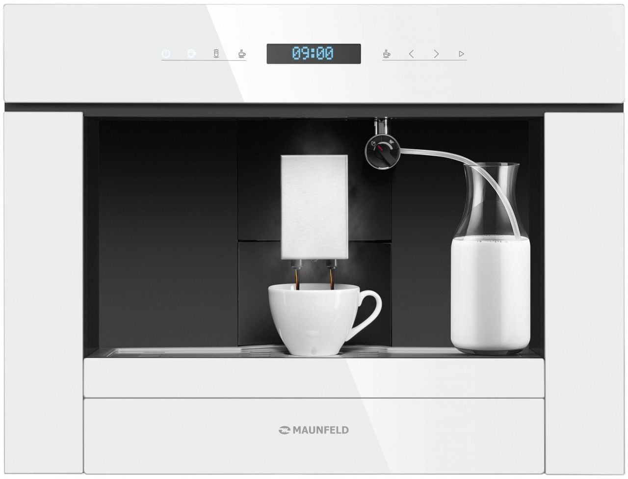 Кофемашина встраиваемая MAUNFELD AMCM1503W RU, белая