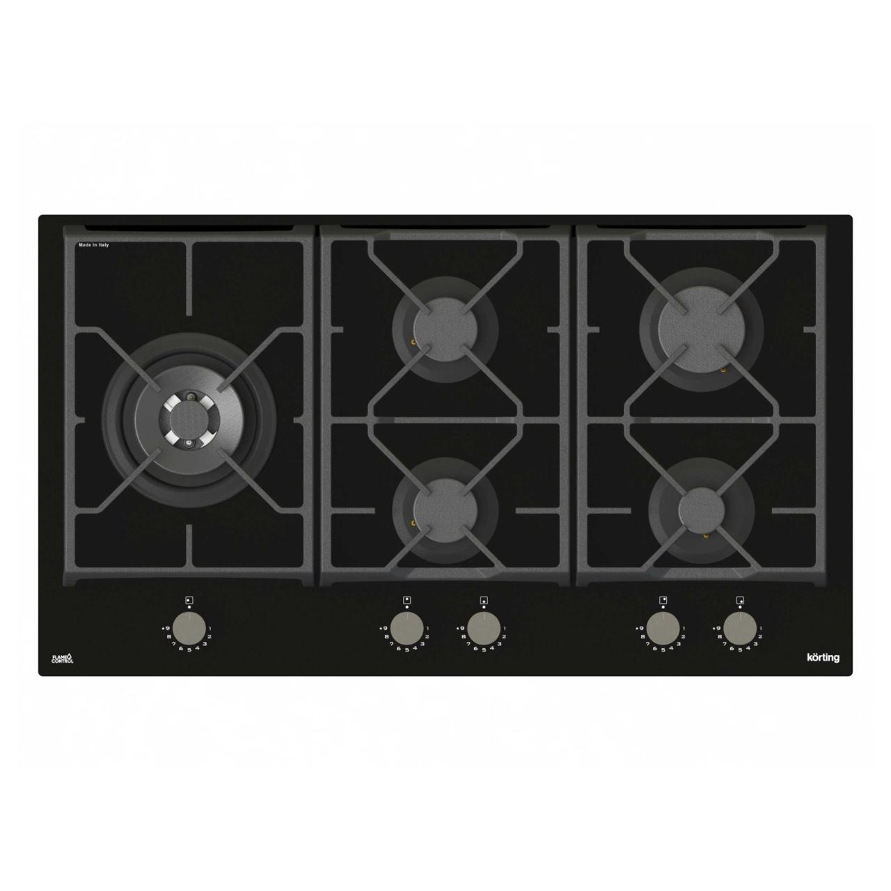 Газовая стеклянная варочная панель HGG 9987 CTN FLC RU