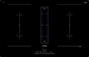 Индукционная плита Bosch PVQ811F15E Serie 6 с вытяжкой, 80 см